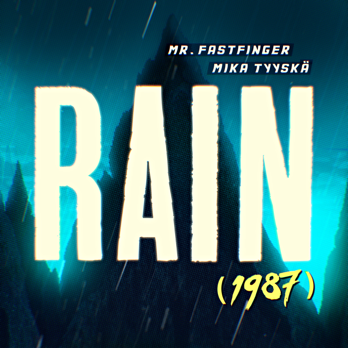 Mr. Fastfinger Rain 1987 single cover